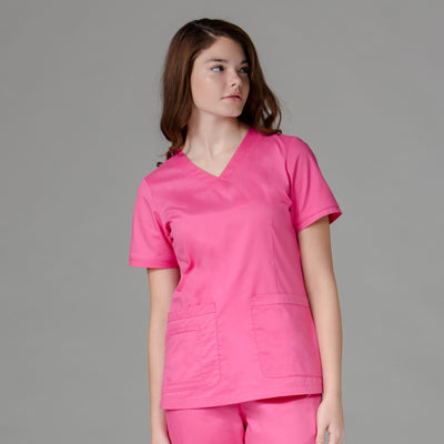 Top con escote en V curvo