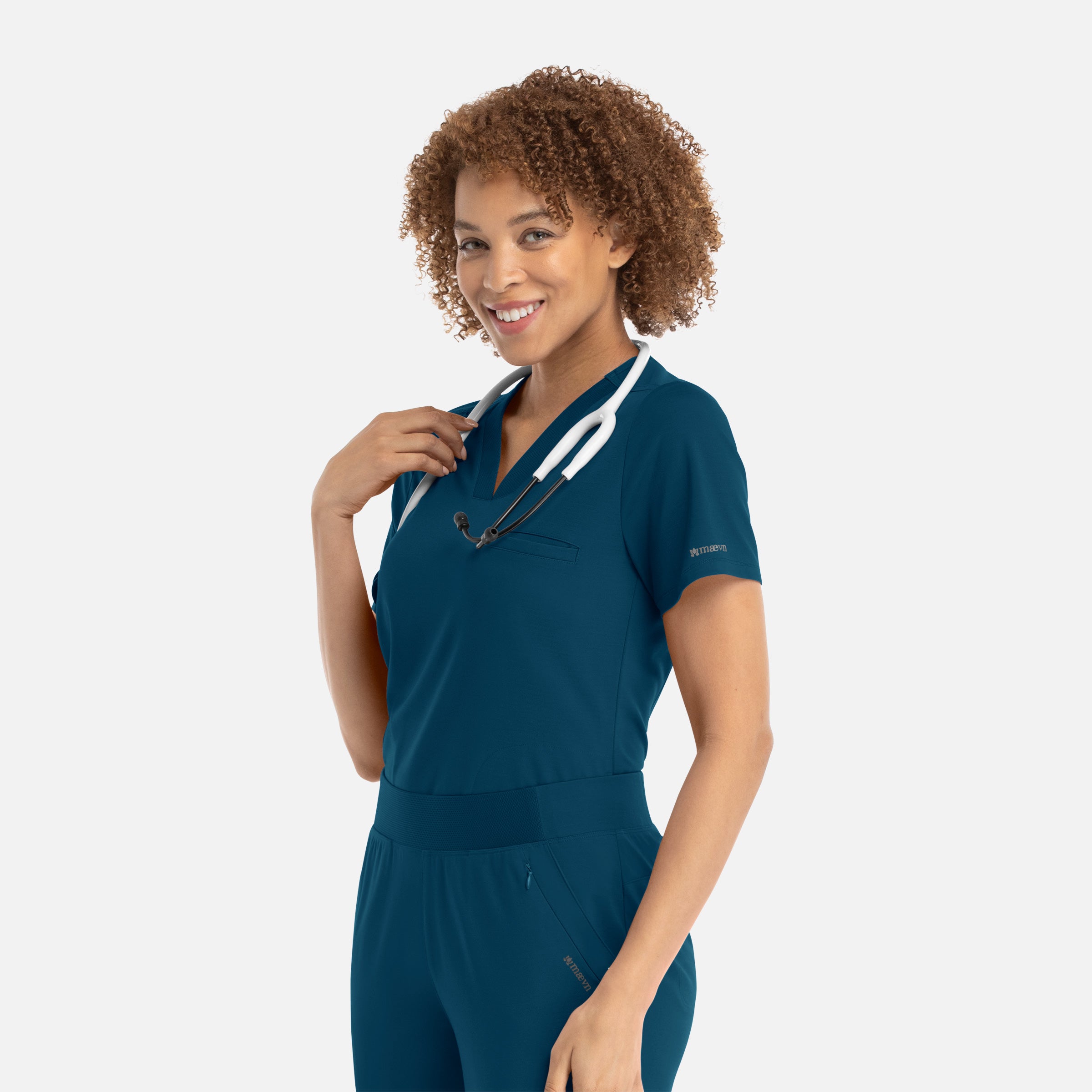 Top con escote en V y banda para mujer