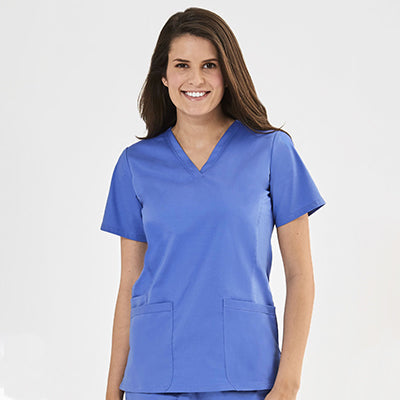 Top básico con escote en V para mujer