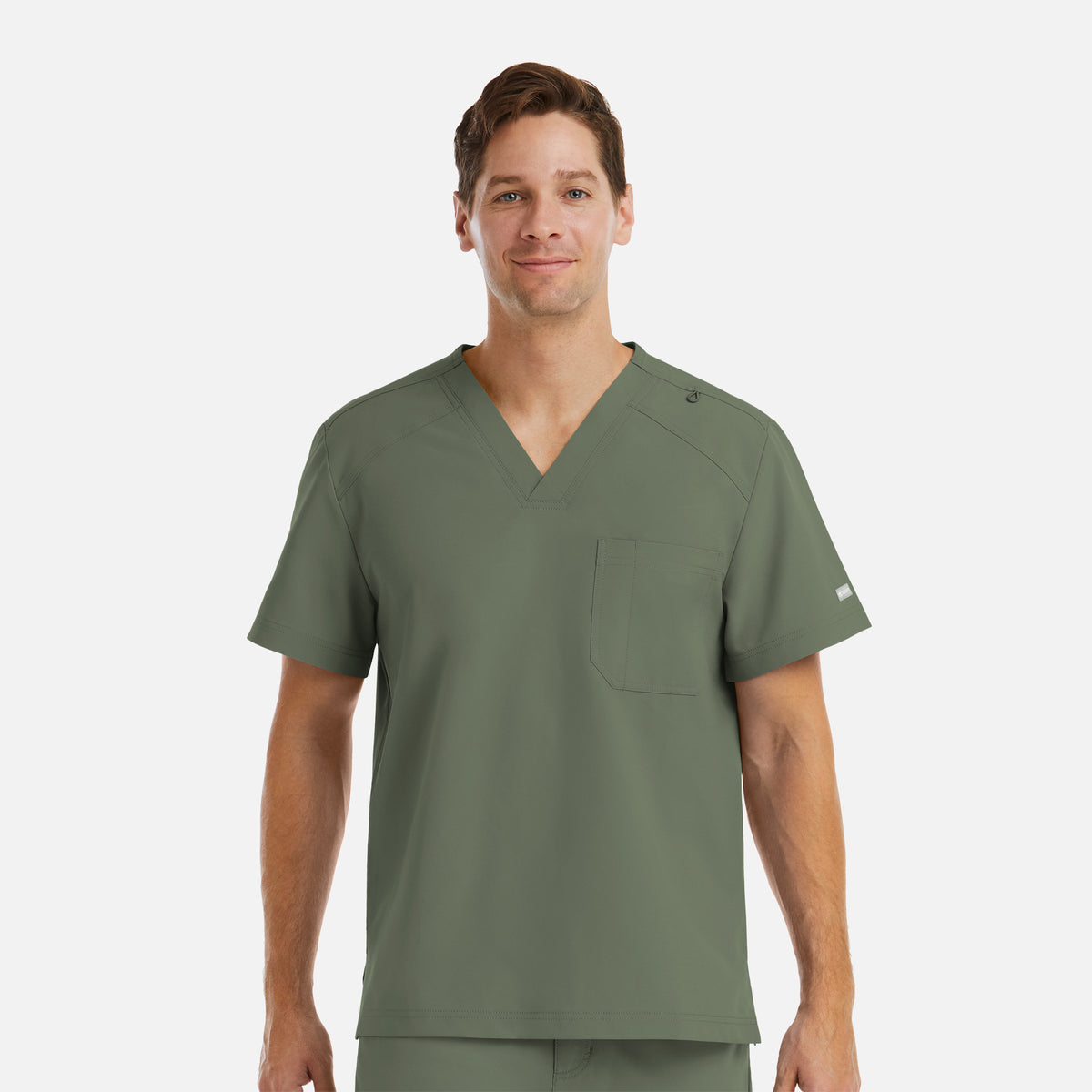 Top básico con escote en V y bolsillos para hombre