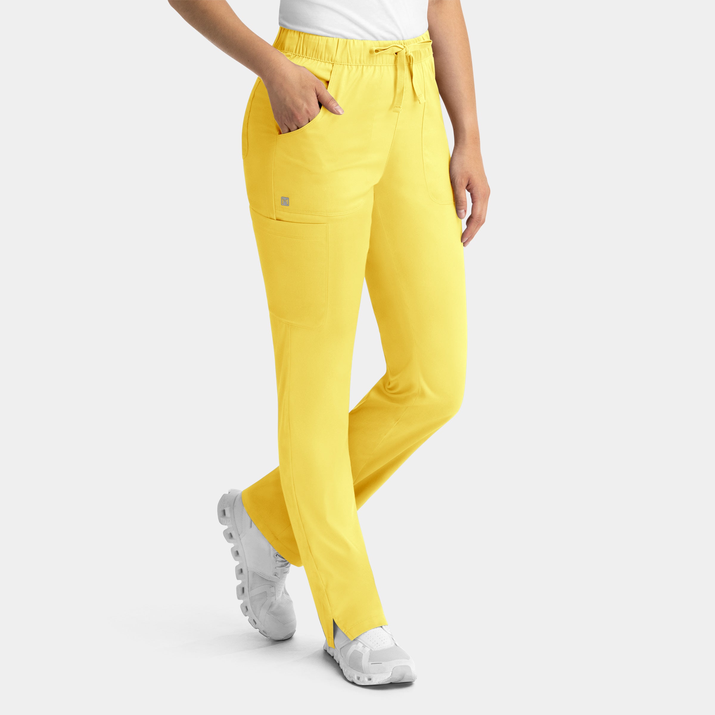Pantalón cargo con cintura elástica completa para mujer