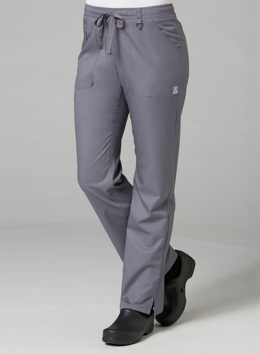 Pantalón cargo con bolsillos y cremallera elástica completa para mujer