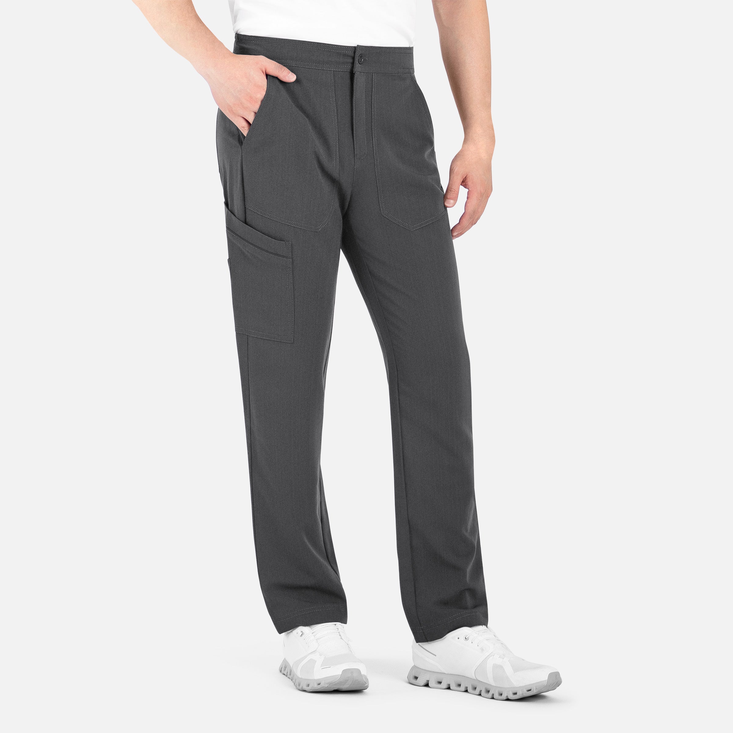 Pantalón cargo con cintura elástica hasta la mitad para hombre