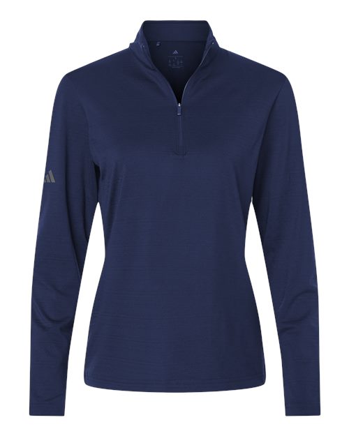 ADIDAS Women's Textured Stripe Quarter-Zip Pullover A709