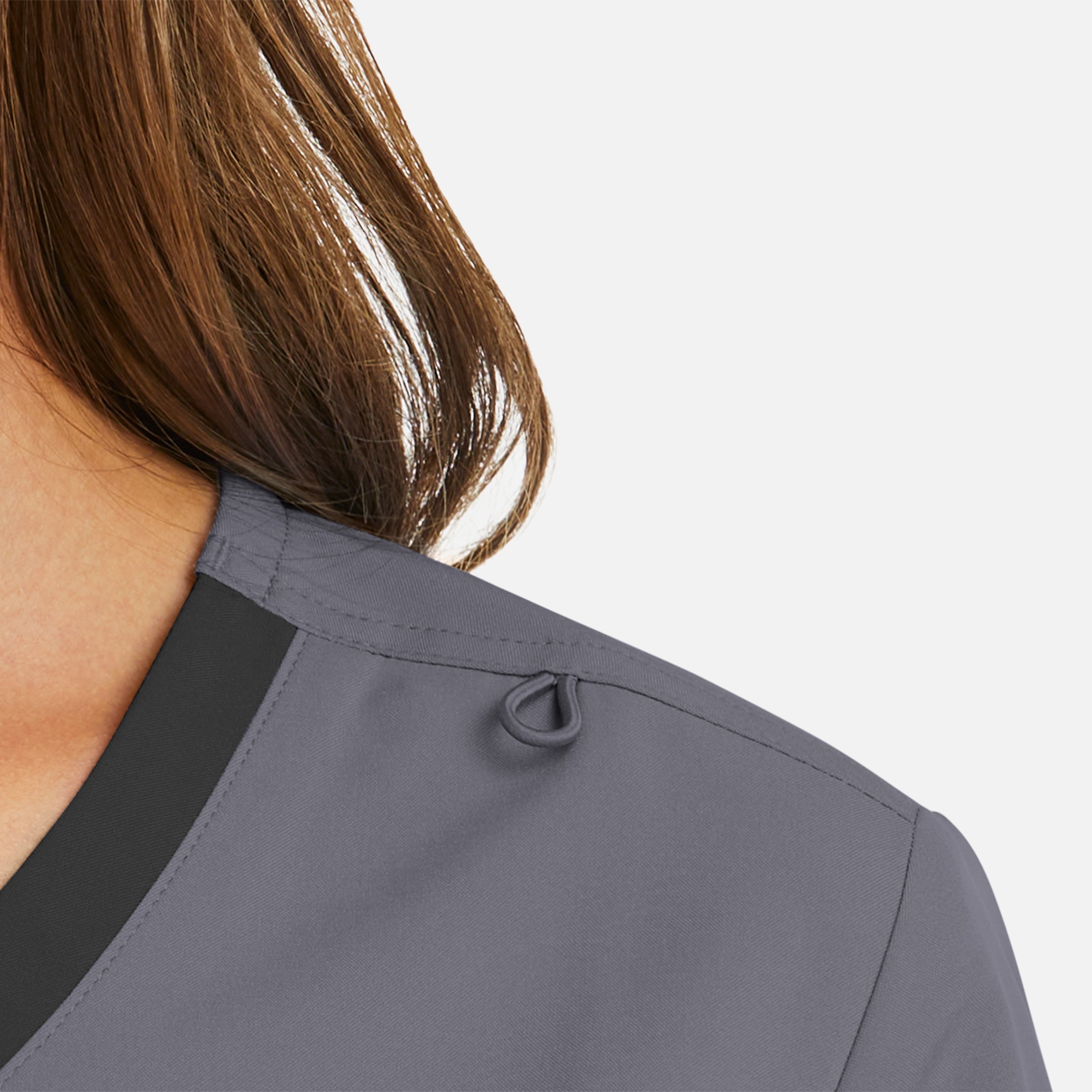 Blusa cruzada con efecto en contraste para mujer