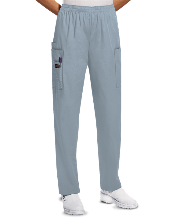 Cherokee Workwear Women's 4-Pocket Elastic Waist Tapered Leg Utility Scrub Pants 4200