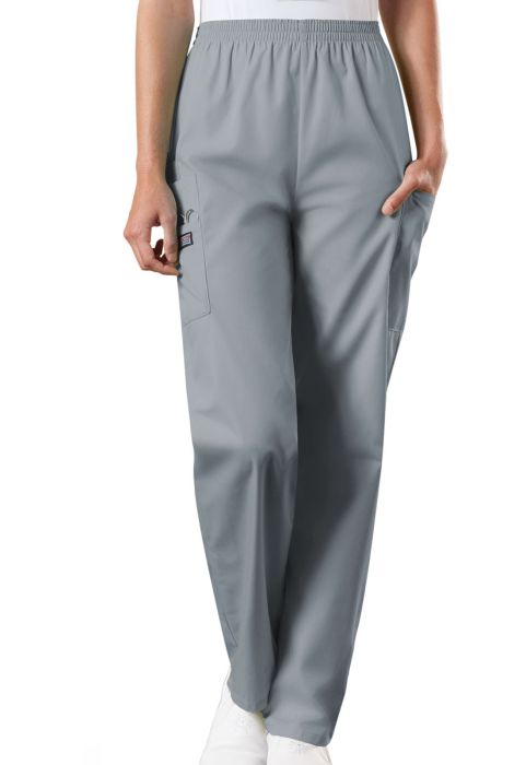 Cherokee Workwear Women's 4-Pocket Elastic Waist Tapered Leg Utility Scrub Pants 4200