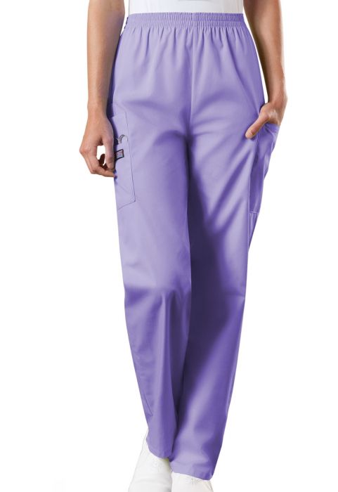 Cherokee Workwear Women's 4-Pocket Elastic Waist Tapered Leg Utility Scrub Pants 4200