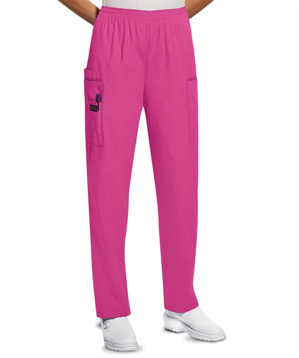Cherokee Workwear Women's 4-Pocket Elastic Waist Tapered Leg Utility Scrub Pants 4200